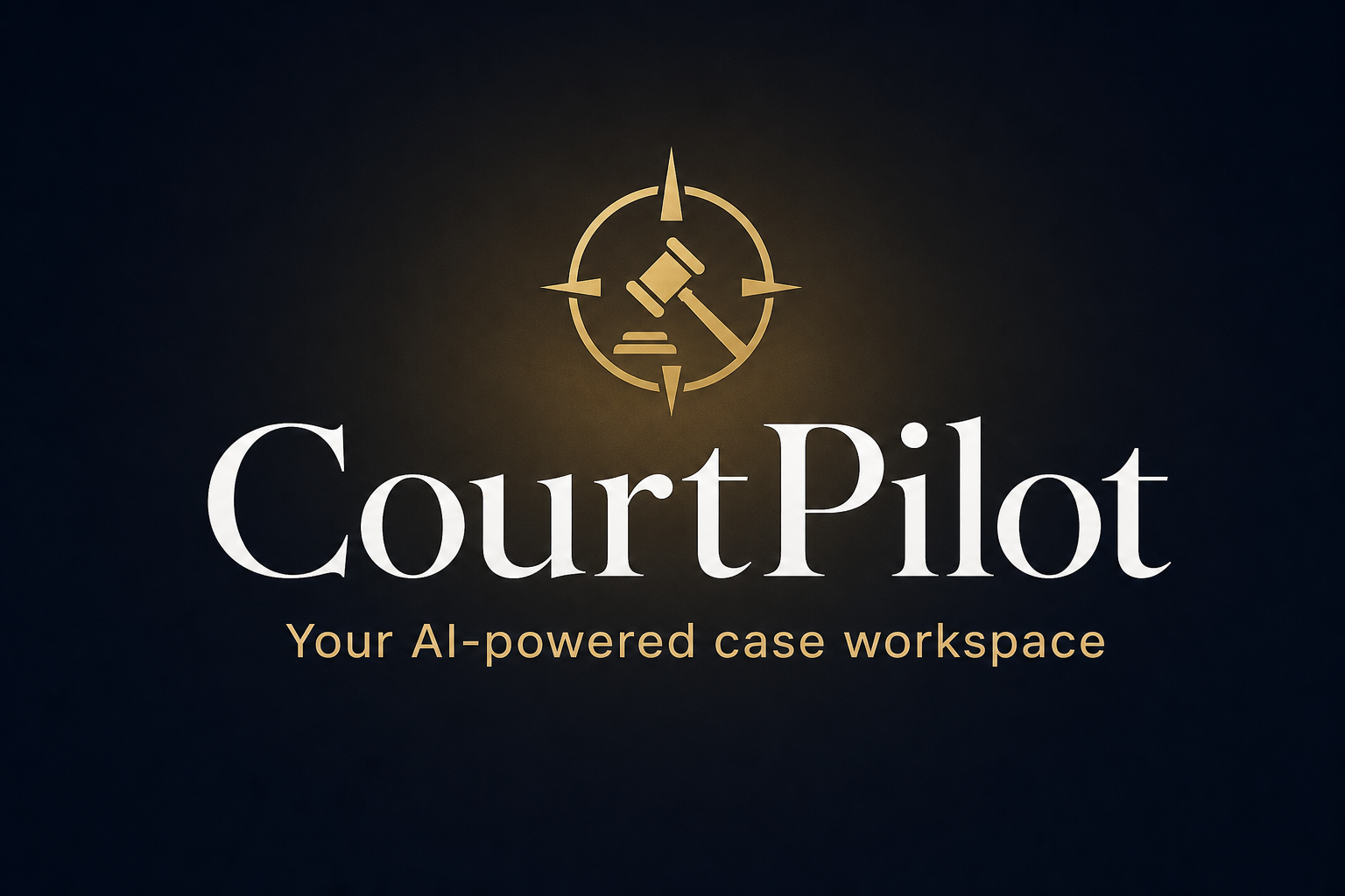 CourtPilot logo — your AI-powered case workspace.